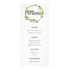 Herfst Waterverf Green Leaves Wedding Reclamekaart