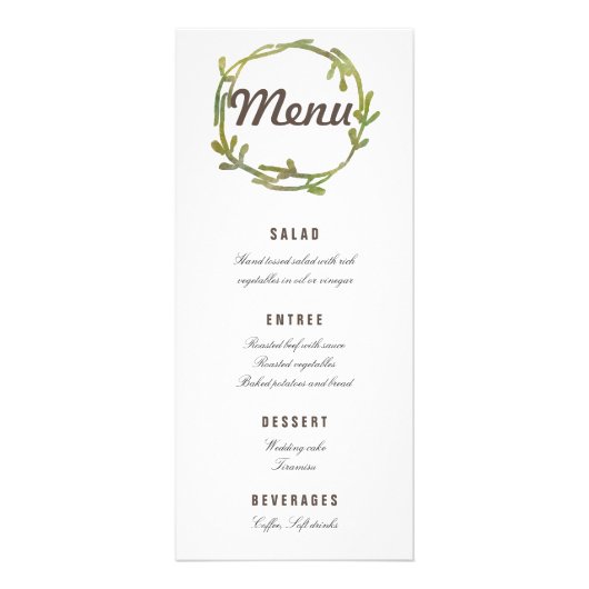 Herfst Waterverf Green Leaves Wedding Reclamekaart (Voorkant)