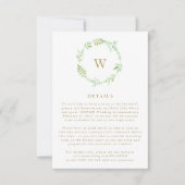 Herfst Waterverf Greenery Wreatet Enclosure Card RSVP Kaartje (Voorkant)