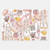 Herfst Waterverf Herfst Gepersonaliseerde familien Inpakpapier Vel (Voorkant)