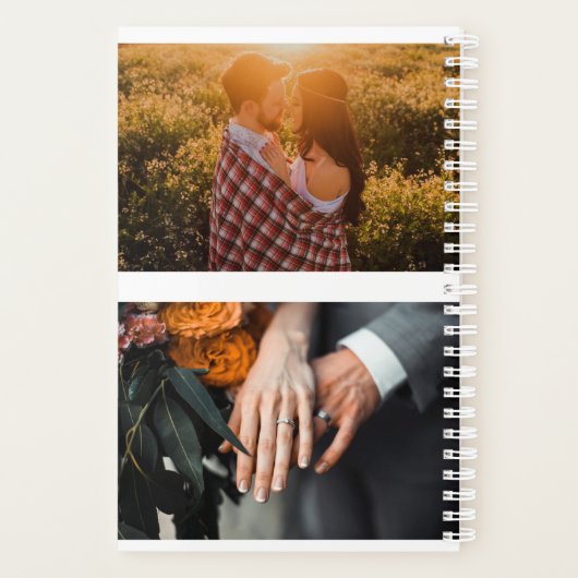 Herfst Waterverf herfst oogst bruiloft 2 foto Planner (Achterkant)