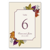 Herfst Waterverf Herfstblad Trouwen Kaart (Achterkant)