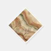 Herfst Waterverf Houtkorrel Decoupage Servetten (Hoek)