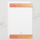 Herfst Waterverf & Initiaal Letters Briefpapier (Voorkant / Achterkant)