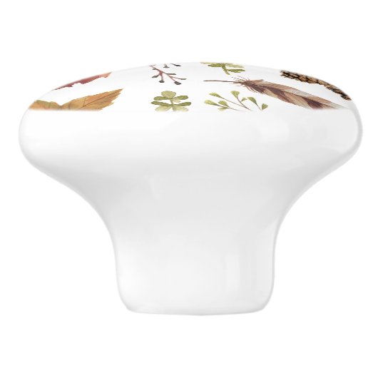 herfst waterverf keramische knop (Zijkant)