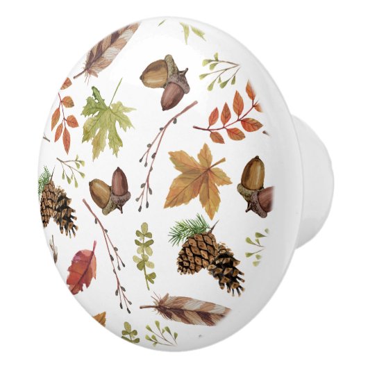 herfst waterverf keramische knop (Rechts)