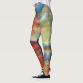 Herfst Waterverf Kunst Leggings (Links)