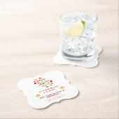 Herfst Waterverf Leaves Geef Bedankt Monogram Kartonnen Onderzetters (Insitu)