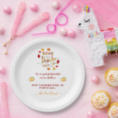 Herfst Waterverf Leaves Geef Bedankt Monogram Papieren Bordje (Feest)