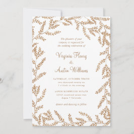 Herfst Waterverf Leaves Wedding Kaart