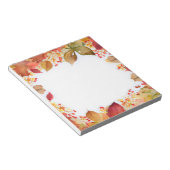 Herfst Waterverf Lijst Rustige rode bladeren Notitieblok (Schuin)