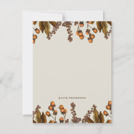 Herfst Waterverf Loof Bladeren  Notitiekaartje