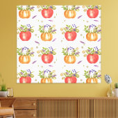 Herfst Waterverf, naadloze compositie. Canvas Afdruk (Insitu (Woonkamer))
