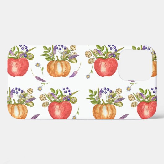 Herfst Waterverf, naadloze compositie. Case-Mate iPhone Case (Achterkant (horizontaal))