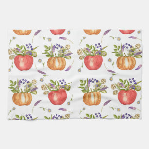 Herfst Waterverf, naadloze compositie. Theedoek