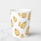 Herfst Waterverf Oranje pompoen partij Papieren Bekers (Rechts)