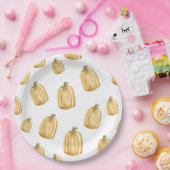 Herfst Waterverf Oranje pompoen partij Papieren Bordje (Feest)