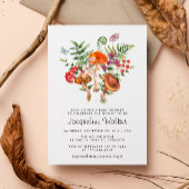 Herfst Waterverf Paddenstoel Baby shower Kaart