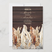 Herfst Waterverf Pampas Grass Bridal Kaart (Voorkant)