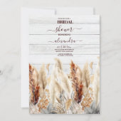 Herfst Waterverf Pampas Grass Bridal Kaart (Voorkant)