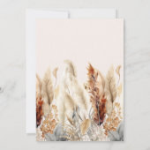 Herfst Waterverf Pampas Grass Bruiloft Save The Date (Achterkant)