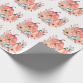 Herfst Waterverf Pompoen Boho Cadeaupapier (Hoek)