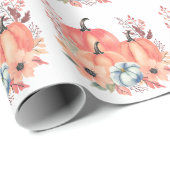 Herfst Waterverf Pompoen Boho Cadeaupapier (Rol Hoek)