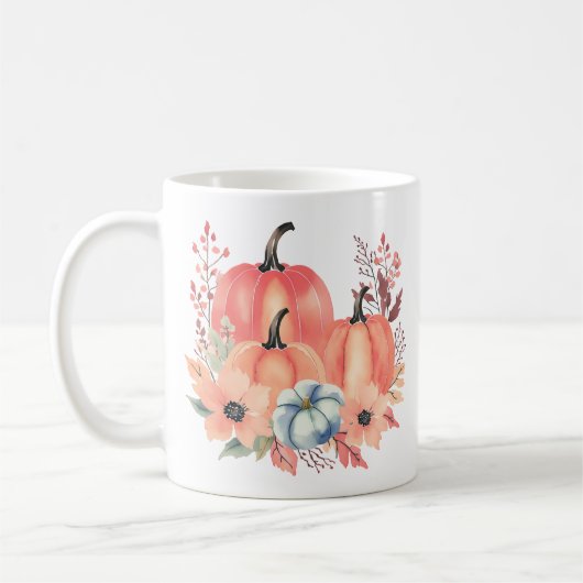 Herfst Waterverf Pompoen Boho Koffiemok (Links)
