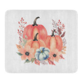Herfst Waterverf Pompoen Boho Snijplank (Voorkant)