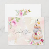 Herfst waterverf pompoen bruids-shower dank je kaa bedankkaart (Voorkant / Achterkant)