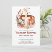 Herfst Waterverf Pompoen & Cross Vrouwenministerie Kaart (Staand voorkant)