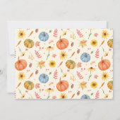 Herfst Waterverf Pompoen Foto 2e Verjaardag Kaart (Achterkant)