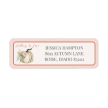 Herfst Waterverf Pompoen Pampas Floral Pink Mail