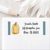 Herfst Waterverf pompoen retour adreslabels Etiket (Insitu)