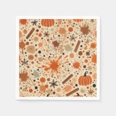 Herfst Waterverf Pompoen Spice Decoupage Servetten (Voorkant)
