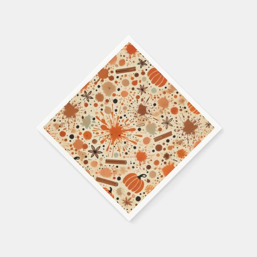 Herfst Waterverf Pompoen Spice Decoupage Servetten (Hoek)