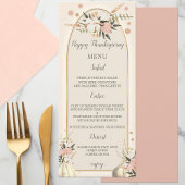 Herfst waterverf pompoen Thanksgiving Menu