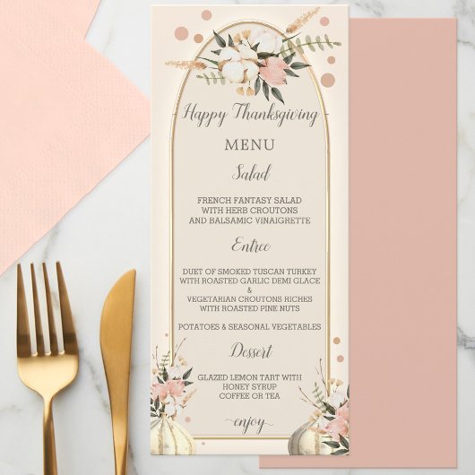 Herfst waterverf pompoen Thanksgiving Menu