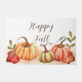 Herfst waterverf pompoenen met aanpasbare tekst deurmat (Voorkant)