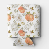 Herfst Waterverf pompoenpatroon Blikjeskoeler (Achterkant)