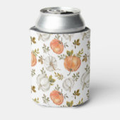 Herfst Waterverf pompoenpatroon Blikjeskoeler (Blikje Achterkant)