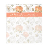 Herfst Waterverf pompoenpatroon Notitieblok (Voorkant)