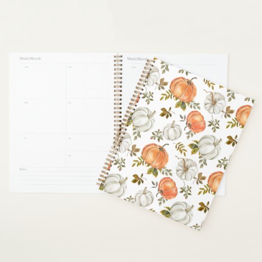 Herfst Waterverf pompoenpatroon Planner (Display)