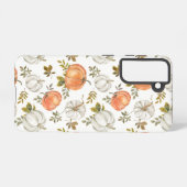 Herfst Waterverf pompoenpatroon Samsung Galaxy Hoesje (Achterkant horizontaal)