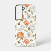 Herfst Waterverf pompoenpatroon Samsung Galaxy Hoesje (Achterkant)