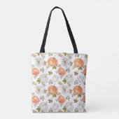 Herfst Waterverf pompoenpatroon Tote Bag (Achterkant)
