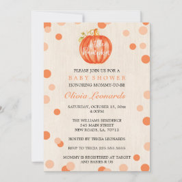 Herfst Waterverf Pumpkin Baby Shower Invitting Kaart