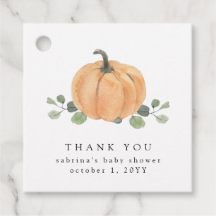 Herfst Waterverf Pumpkin Bedankjes Labels