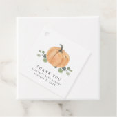 Herfst Waterverf Pumpkin Bedankjes Labels (In situ)