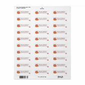 Herfst Waterverf Pumpkin Floral Adresetiketten Etiket (Full Sheet)